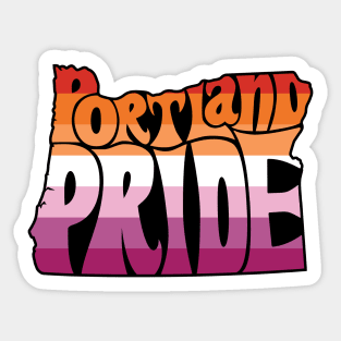 Portland Pride Festival - Lesbian - Oregon Silhouette Sticker